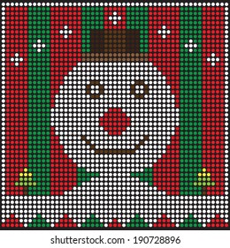 Merry Christmas snowman and background Vector
