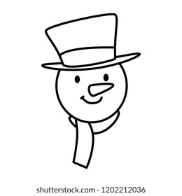 merry christmas snowman character