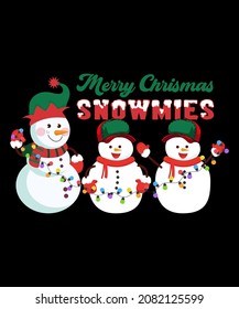 Merry Christmas Snowmass Snowman Christmas tree Light Elf Hat snowman matching apparel for friends and family members and enjoy Christmas parties, family reunions or Xmas eve celebrations.