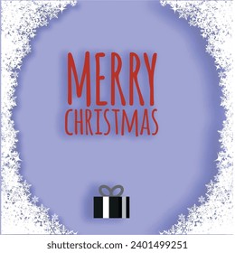 Merry Christmas snowy Vector Background Design