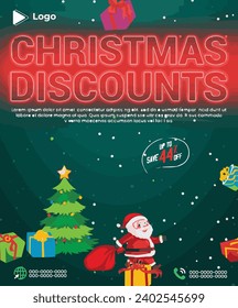Merry christmas social media banner or instagram post template | Realistic christmas season celebration with instagram stories instagram and facebook story template | Merry christmas theme banner
