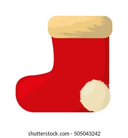 merry christmas socks isolated icon vector illustration design