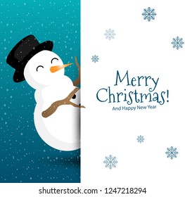 Merry Christmas With Sonwman Background