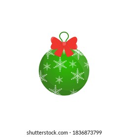 merry christmas sphere design, winter season  decoration.