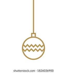 merry christmas sphere hanging design, winter season and decoration theme Vector illustration