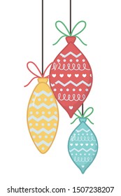Merry christmas spheres vector design