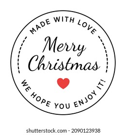 Merry Christmas stamp - made with love