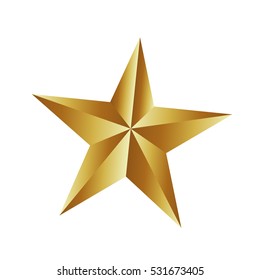 merry christmas star gold decorative element vector illustration design