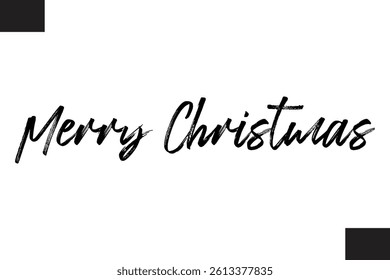 Merry Christmas Stylish Cursive Typography Christmas Text