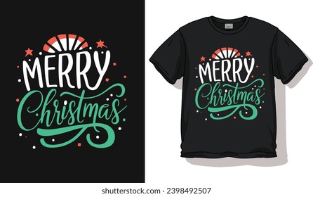 merry Christmas stylish new t-shirt design template vector