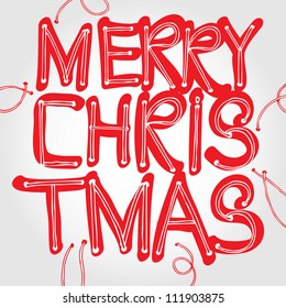 Merry christmas stylized typography. Vector christmas illustration