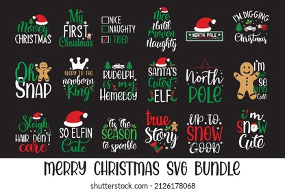 merry Christmas svg bundle idea