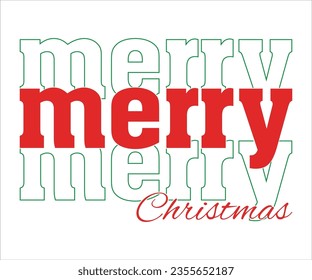 Merry Merry Merry Christmas SVG PNG PDF, Retro Christmas Svg, Vintage Holiday , Vintage Christmas Svg, Christmas Jumper Svg, Winter