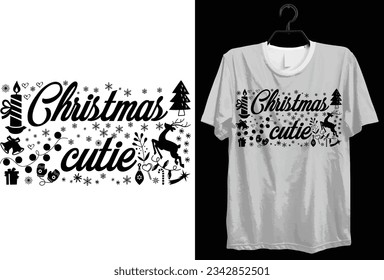Merry Christmas Svg T-shirt Design. Funny Gift Merry Christmas T-shirt Design For Christmas Lovers. Typography, Custom, Vector, And Vintage T-shirt design.