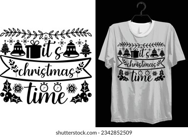 Merry Christmas Svg T-shirt Design. Funny Gift Merry Christmas T-shirt Design For Christmas Lovers. Typography, Custom, Vector, And Vintage T-shirt design.