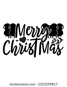 Merry Christmas Svg T-shirt Design. Typography, Custom, Vector, Christmas swag, Merry Christmas, Winter, Xmas, Holiday and Santa svg, Commercial Use, Cut Files Cricut, Silhouette, eps, dxf, png