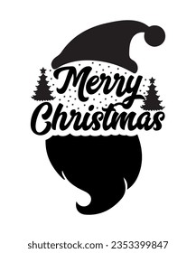 Merry Christmas Svg T-shirt Design. Typography, Custom, Vector, Christmas swag, Merry Christmas, Winter, Xmas, Holiday and Santa svg, Commercial Use, Cut Files Cricut, Silhouette, eps, dxf, png