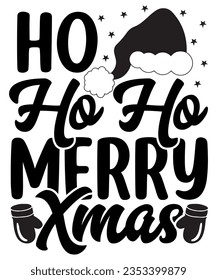 Merry Christmas Svg T-shirt Design. Typography, Custom, Vector, Christmas swag, Merry Christmas, Winter, Xmas, Holiday and Santa svg, Commercial Use, Cut Files Cricut, Silhouette, eps, dxf, png