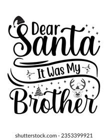 Merry Christmas Svg T-shirt Design. Typography, Custom, Vector, Christmas swag, Merry Christmas, Winter, Xmas, Holiday and Santa svg, Commercial Use, Cut Files Cricut, Silhouette, eps, dxf, png
