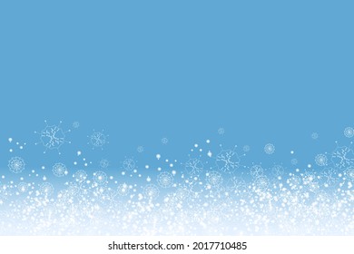 Merry  Christmas swirling snow effect with realistic bright white snowflakes.New snow transparent.Decorative winter background.