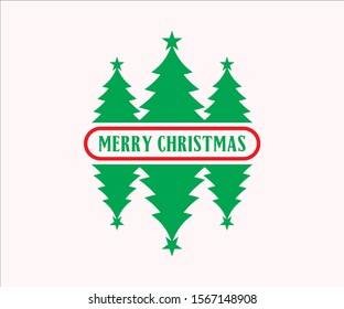 Merry Christmas symbol, logo, emblem. Illustrator EPS.10