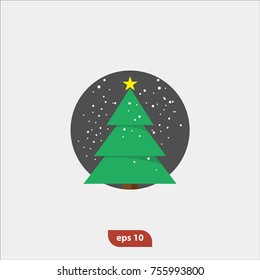 Merry Christmas symbol, new year's vector illustration, graphic logo and emblem. Usable for banners, greeting cards, gifts etc. Happy New year 2018