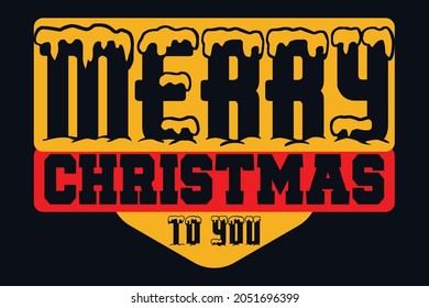 merry christmas t shirt design vector
