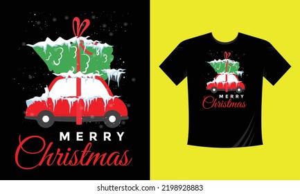 merry Christmas t shirt design free vector svg design template 