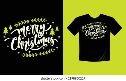 merry Christmas t shirt design free vector svg design template 