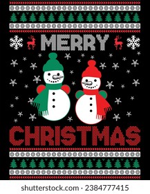 Merry Christmas T shirt Design - Vector