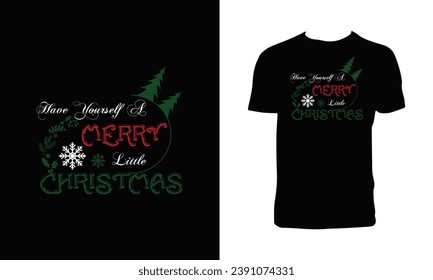 Merry Christmas T Shirt Design.