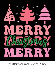 Merry Christmas T Shirt Design.