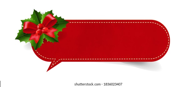 Merry Christmas Tag Isolated Transparent background With Gradient Mesh, Vector Illustration