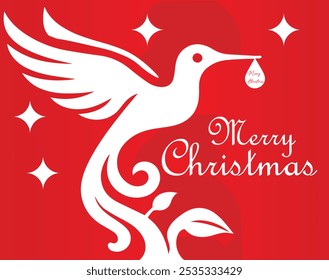Merry Christmas. Template design flat vector 