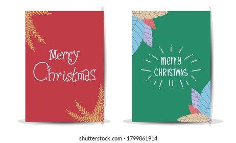 Frohe Weihnachtsvorlage an Weihnachtsfeiertagen, Vektorgrafik EPS10