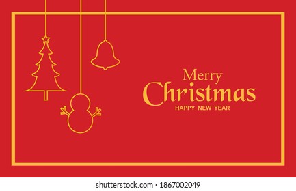 Merry Christmas Template With Christmas Stuff Vector
