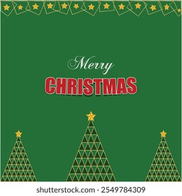 Merry Christmas template, Merry Christmas Tree, Christmas Card Design Template.
