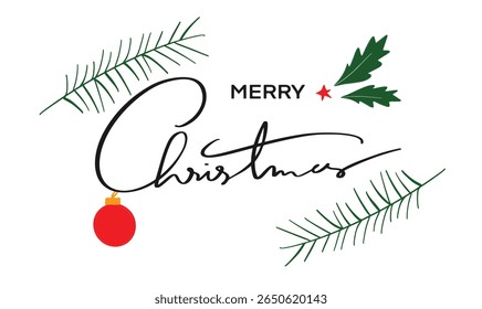 Feliz Natal teste de fonte caligrafia mão escrito alfabeto escrito cor preta folha planta flor xmas feliz natal feliz ano novo 2025 2026 2027 presente banner design gráfico cartaz anúncio 