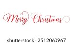 Merry Christmas Text, Merry Christmas Background vector, Christmas greeting Card, Digital Greeting Card, Holiday Card, Calligraphy Font style Banner. Christmas vector ink illustration.