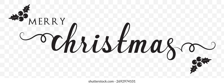 Merry Christmas Text, Merry Christmas Background vector, Christmas greeting Card, Digital Greeting Card, Holiday Card, Calligraphy Font style Banner. Christmas vector ink illustration.