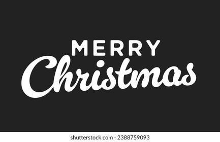 Merry Christmas Text, Merry Christmas Banner, Merry Christmas Greeting Card, Christmas Graphic, Holiday Greeting Card, Vector Illustration Background