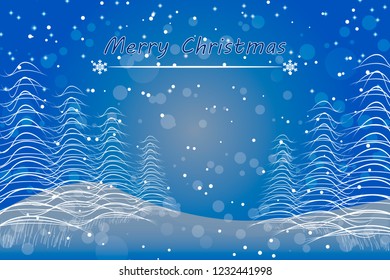 Merry christmas text in a blue background.