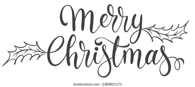 Vector caligráfico de texto de navidad