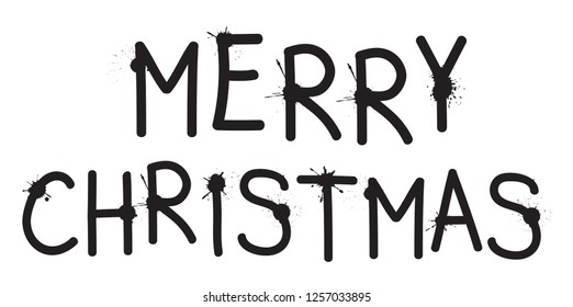 Merry Christmas text for card or poster.