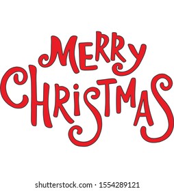 Merry Christmas text card simple

