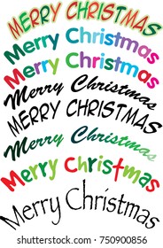 merry christmas text design