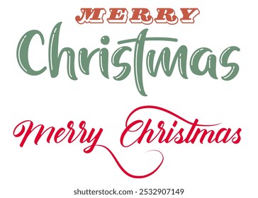 Merry Christmas Text Design Sets, Joyful Holiday Greetings, Elegant Typography Styles, Versatile Designs for Cards and Decorations, Perfect for Celebrating the Festive Season, Spread Cheer Happiness