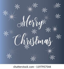 Merry Christmas text design. Vector logo, typography. Usable as banner, greeting card, gift package etc.