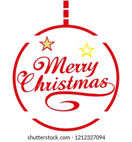 Merry Christmas text design. Vector logo