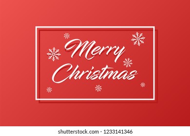 Merry Christmas text design. Vector logo, typography